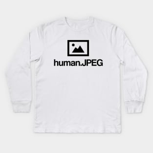 human.JPEG Kids Long Sleeve T-Shirt